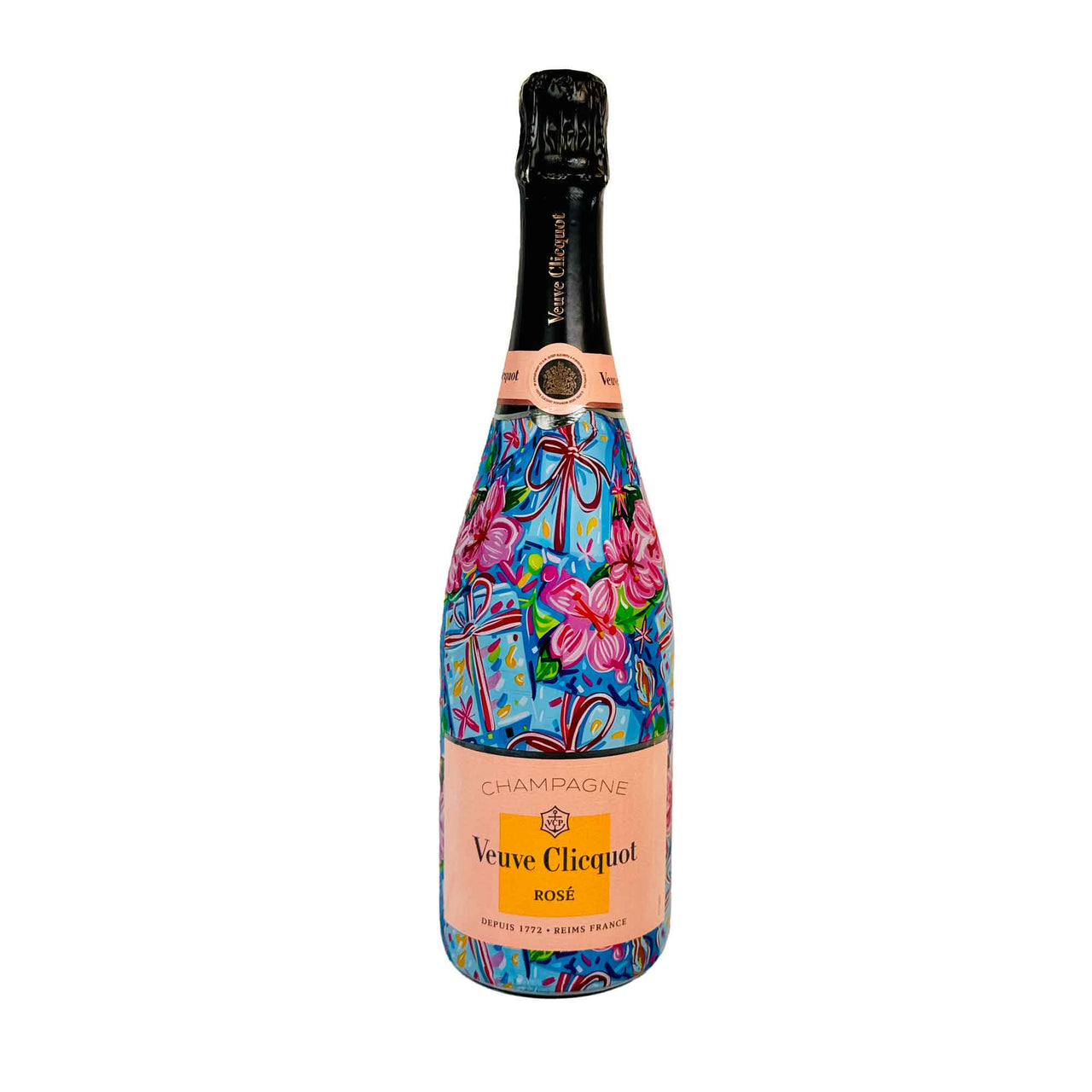 Beau Bottles Wrap Veuve Preppy Happy Birthday Brushed Presents