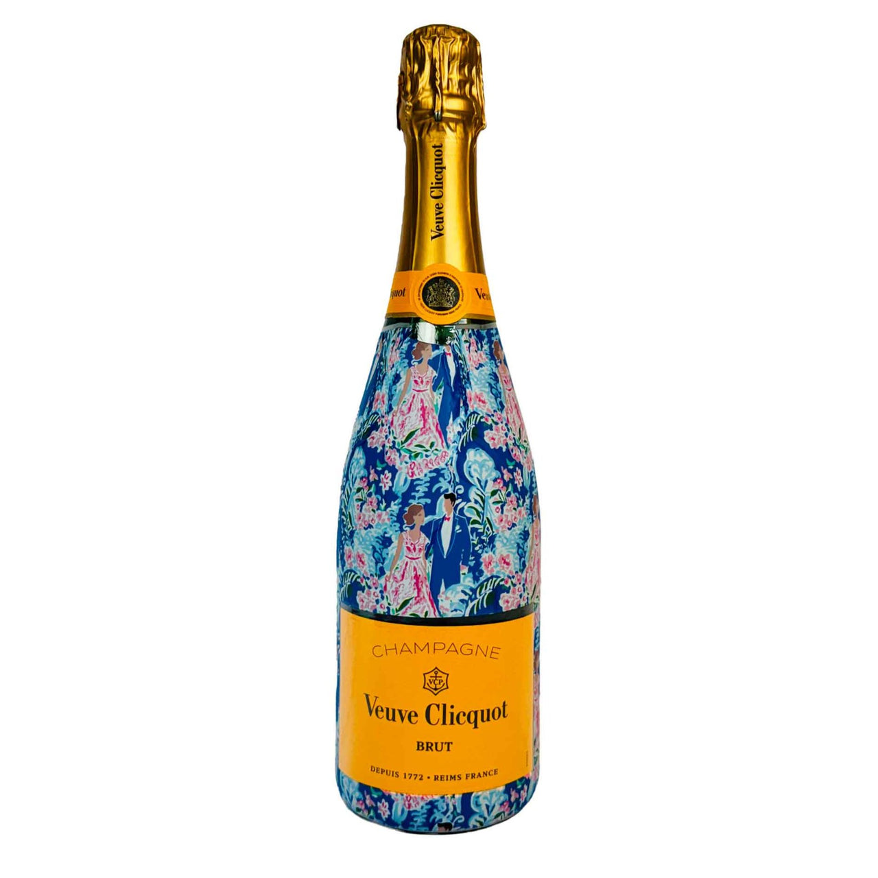 Beau Bottles Wrap Veuve Preppy  Bride and Groom