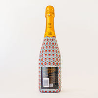 Thumbnail for Beau Bottles Veuve Wrap Indian Blockprint Blue Flower