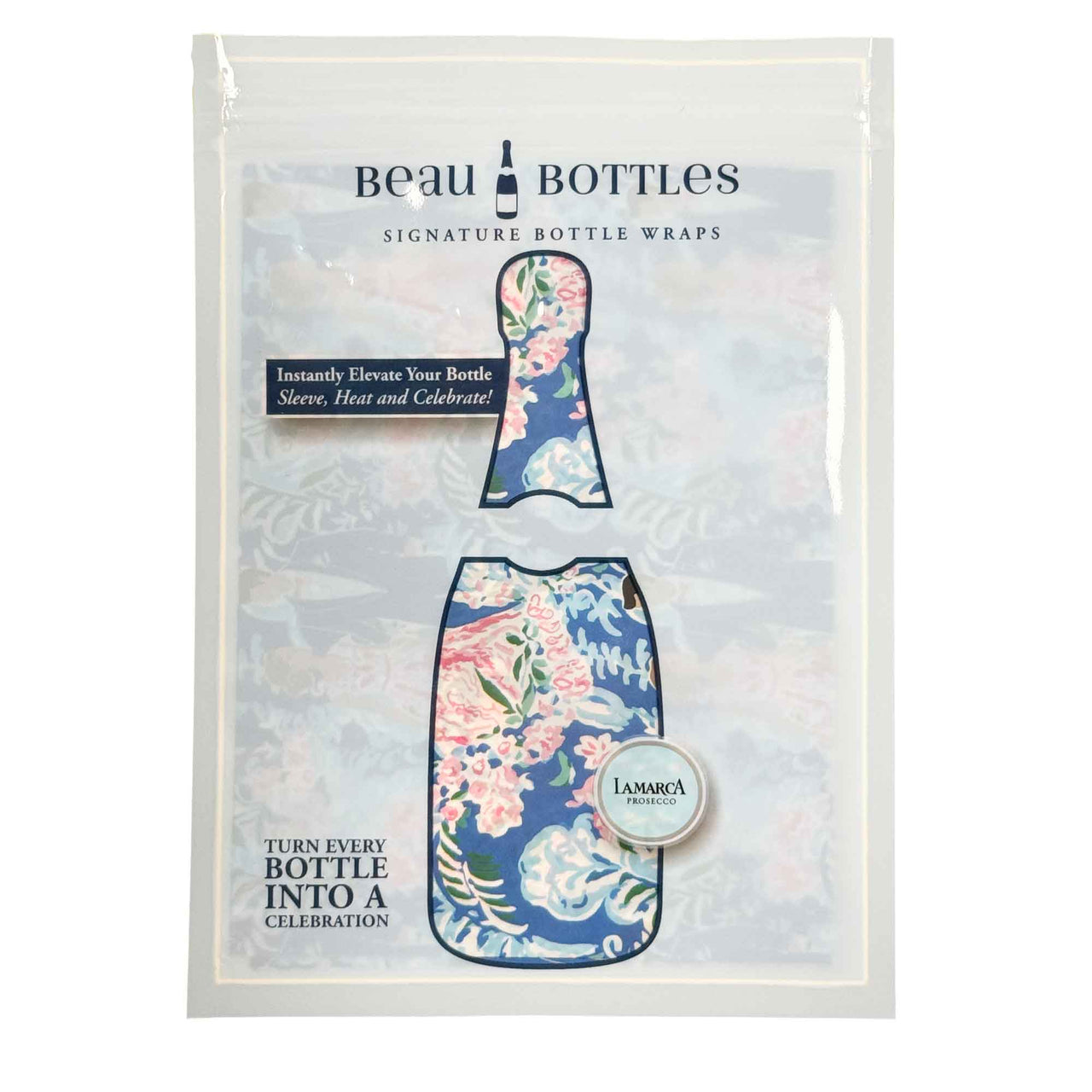 Beau Bottles Wrap Lamarca Preppy Bride and Groom