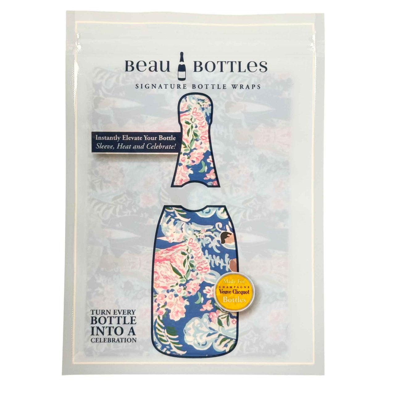 Beau Bottles Wrap Veuve Preppy  Bride and Groom