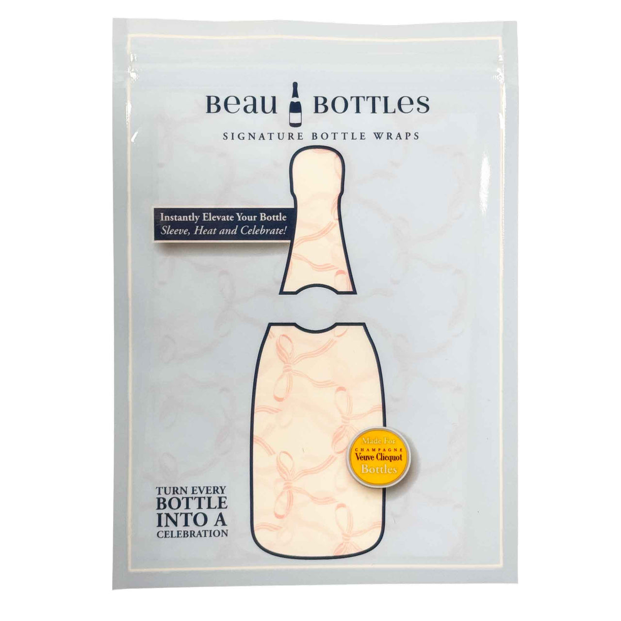 Beau Bottles Wrap Veuve Grandmillenial Pink Bows